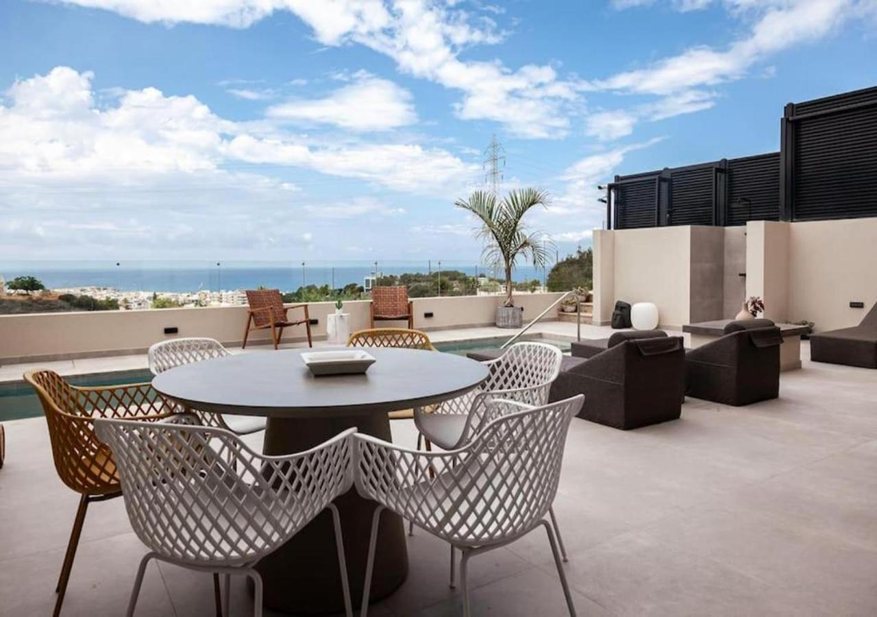Orama Luxury Suite 3 Bedrooms With Private Pool Hersonissos  Bagian luar foto